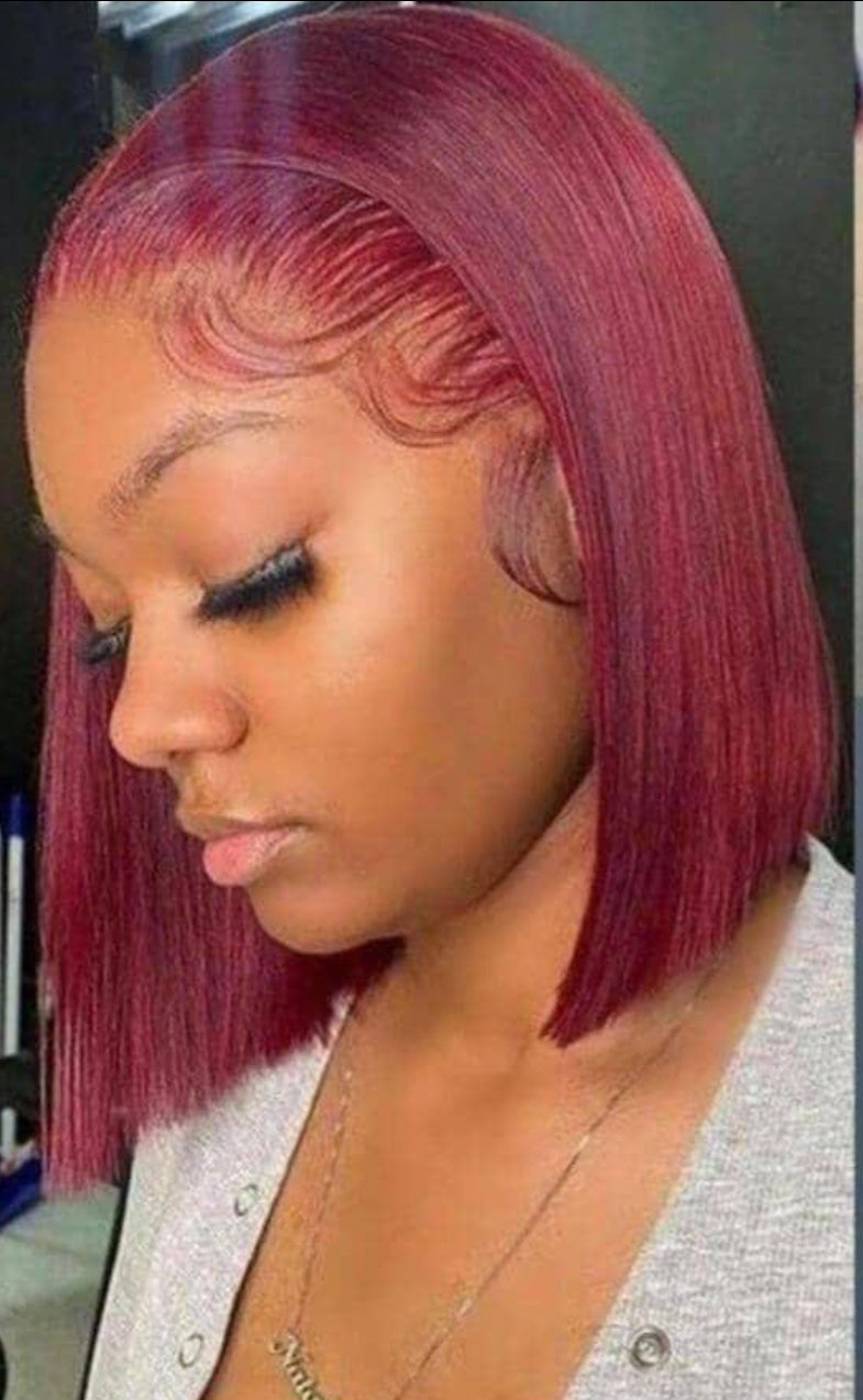 5 x 4 Lace Frontal Wig 100% Human Hair For Women HD Transparent Lace 12 Inches Straight Lace Front Wig Human Hair With Baby Hair.