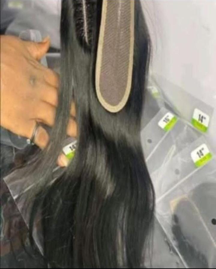 1 Pc 100% Human Hair 2 x 8 Kim K Closure 12 Inches