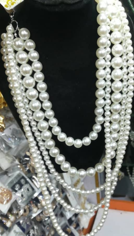 Elegant Long Pearl Necklace Bead Rope Chain Bridal Wedding Birthday Costume Gift