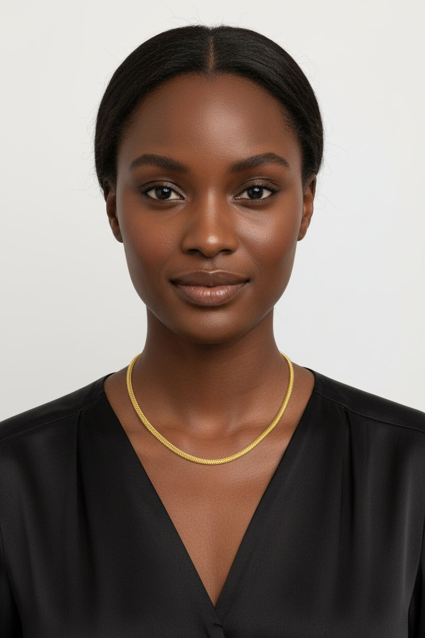 Round Brazilian Gold Chain