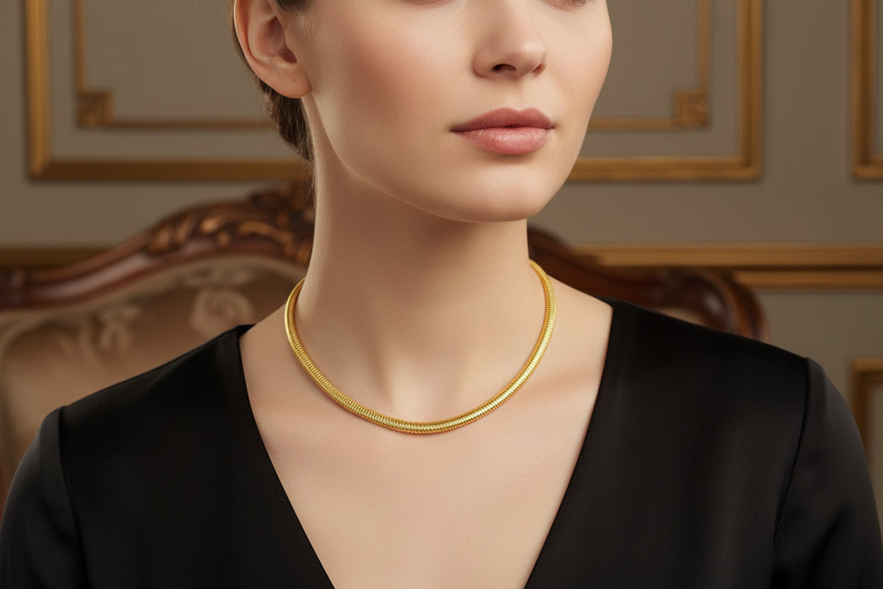 Round Brazilian Gold Chain