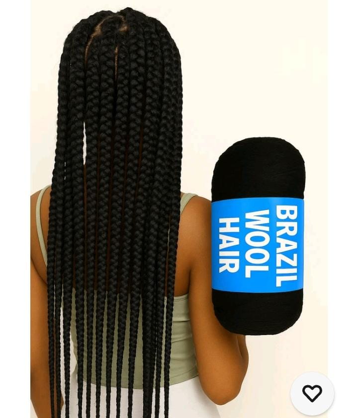 4 Pcs Black Brazilian Wool 40g