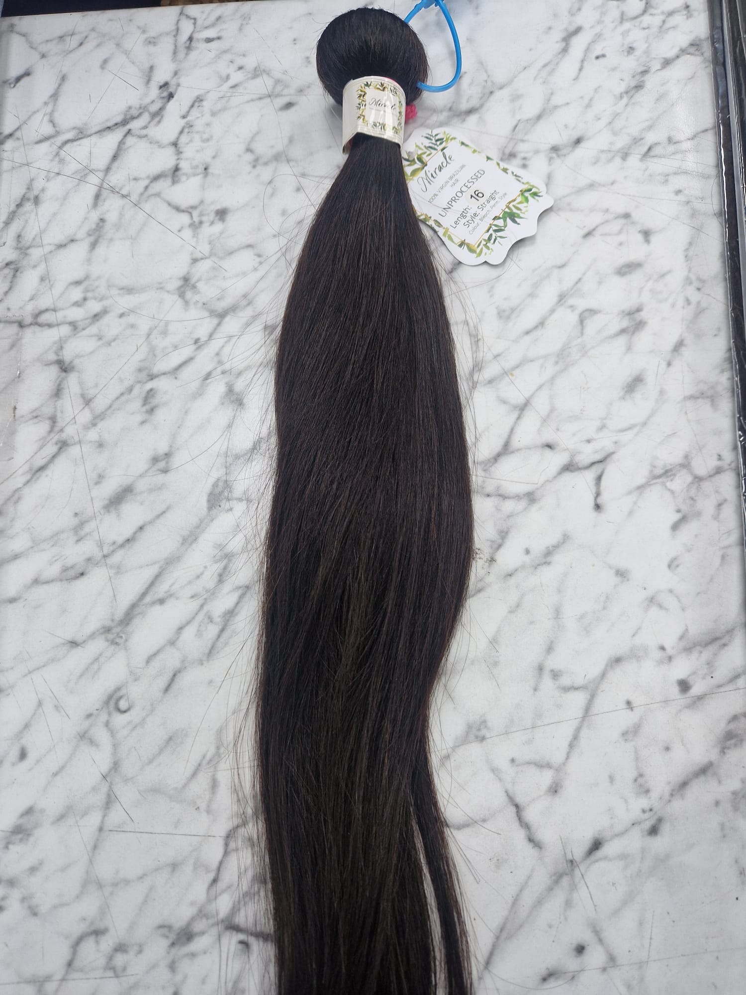 3 Pcs Of 100% Virgin Brazilian Human hair Unprocessed 18 Inches. Colour 1B