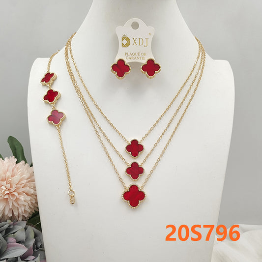Long Elegant Gold Necklace Chain, Earrings Abd Hand Chain Bridal Wedding Birthday Costume Gift