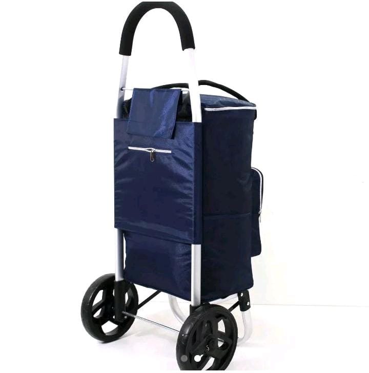 Large Fully Insulated Lightweight Wheeled Shopping Trolley Cart Luggage Bag with Large Wheels and Folding Design